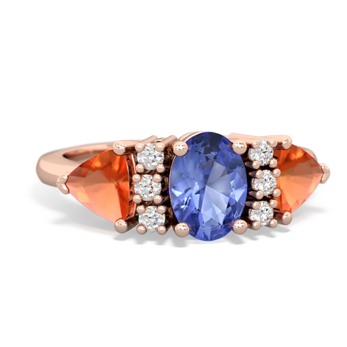 tanzanite-fire opal timeless ring