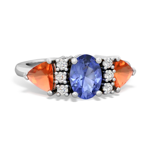 tanzanite-fire opal timeless ring