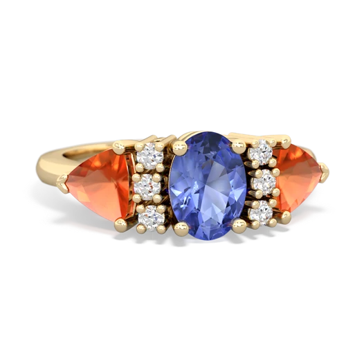 tanzanite-fire opal timeless ring