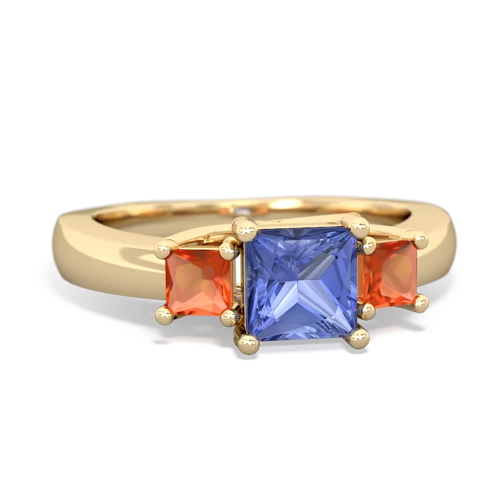 tanzanite-fire opal timeless ring