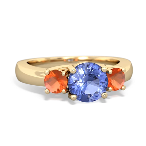 tanzanite-fire opal timeless ring