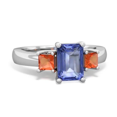 tanzanite-fire opal timeless ring