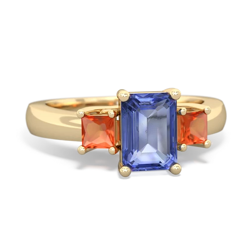tanzanite-fire opal timeless ring