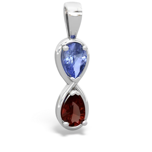 tanzanite-garnet infinity pendant