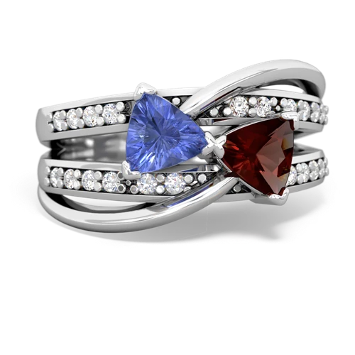 tanzanite-garnet couture ring