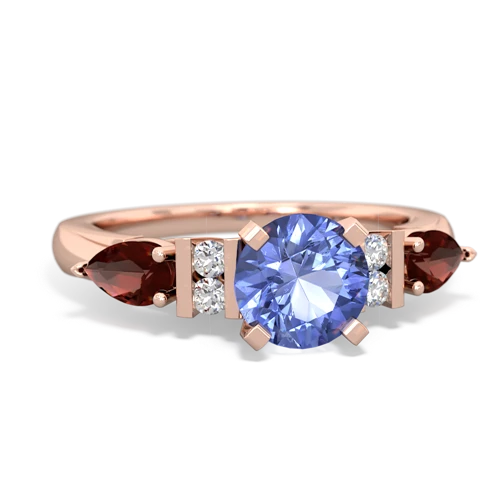tanzanite-garnet engagement ring