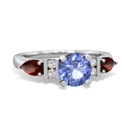 tanzanite-garnet engagement ring