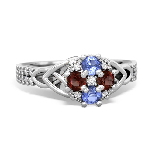 tanzanite-garnet engagement ring