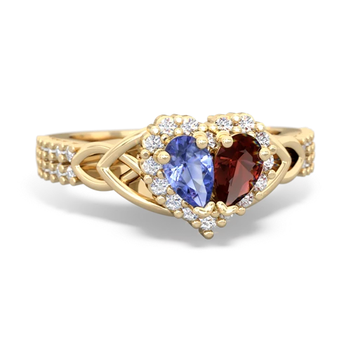 tanzanite-garnet keepsake engagement ring