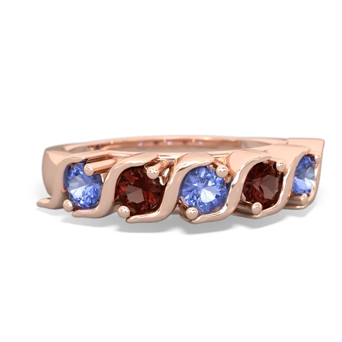 tanzanite-garnet timeless ring