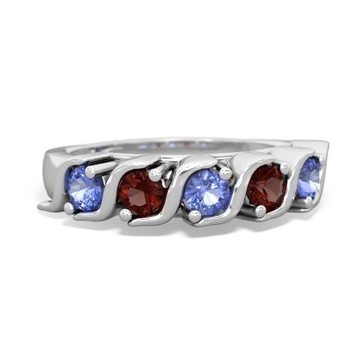 tanzanite-garnet timeless ring