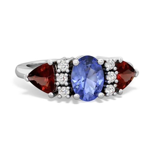 tanzanite-garnet timeless ring