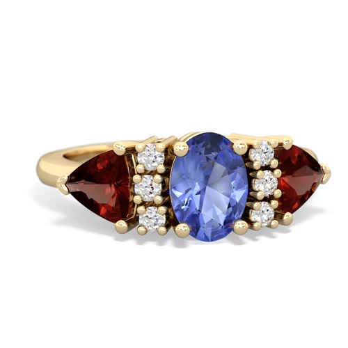 tanzanite-garnet timeless ring