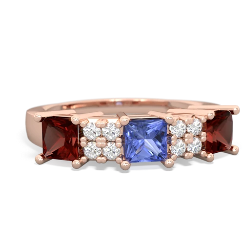 tanzanite-garnet timeless ring