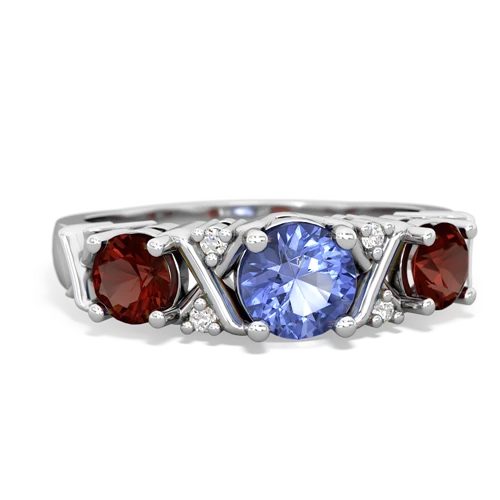 tanzanite-garnet timeless ring