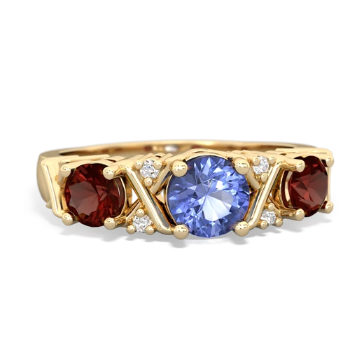 tanzanite-garnet timeless ring