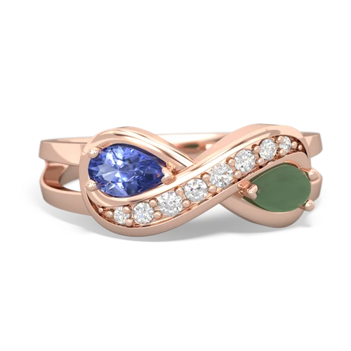 tanzanite-jade diamond infinity ring