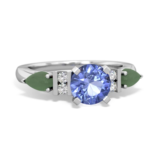 tanzanite-jade engagement ring