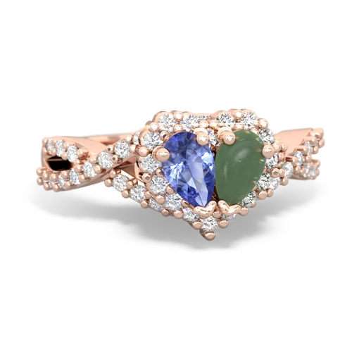 tanzanite-jade engagement ring