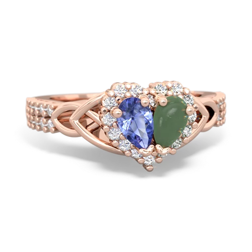 tanzanite-jade keepsake engagement ring