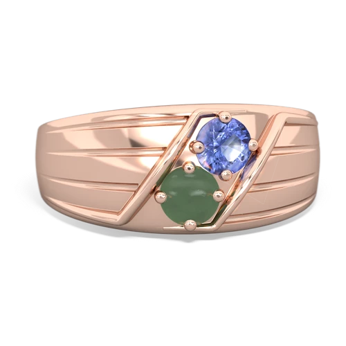 tanzanite-jade mens ring