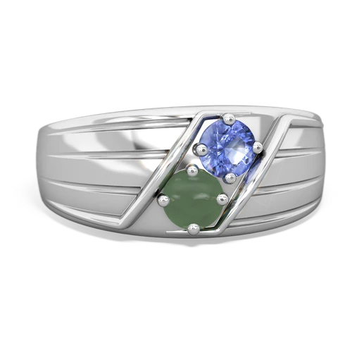 tanzanite-jade mens ring