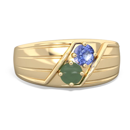 tanzanite-jade mens ring