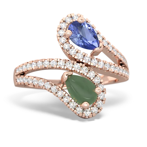 tanzanite-jade pave swirls ring