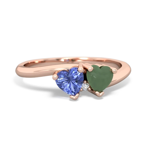 tanzanite-jade sweethearts promise ring