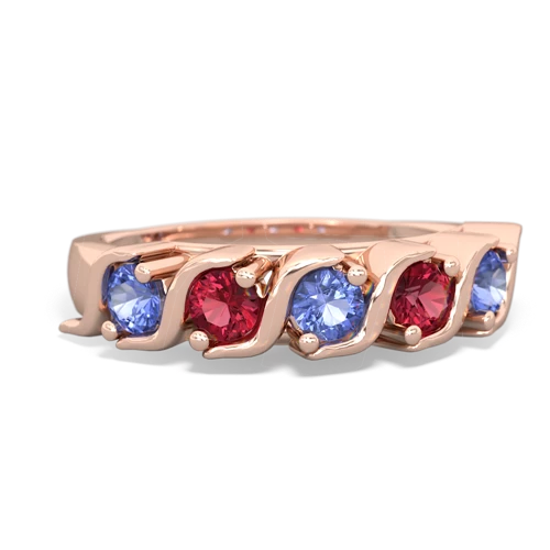 tanzanite-lab ruby timeless ring