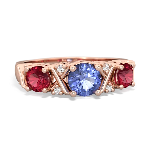tanzanite-lab ruby timeless ring