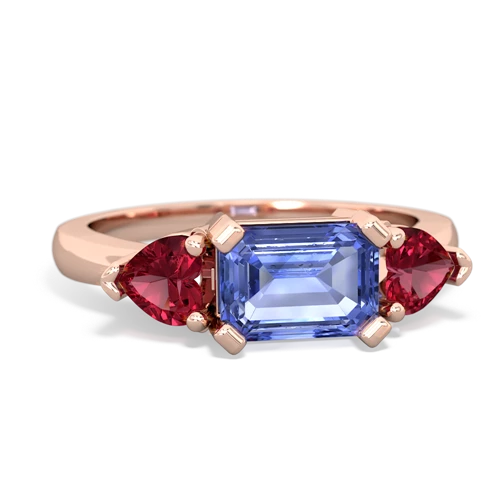 tanzanite-lab ruby timeless ring