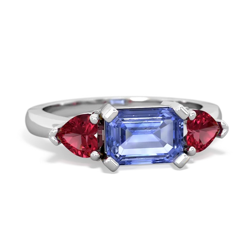 tanzanite-lab ruby timeless ring