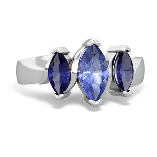 tanzanite-lab sapphire keepsake ring