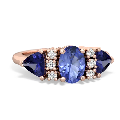 tanzanite-lab sapphire timeless ring