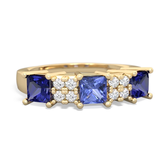 tanzanite-lab sapphire timeless ring