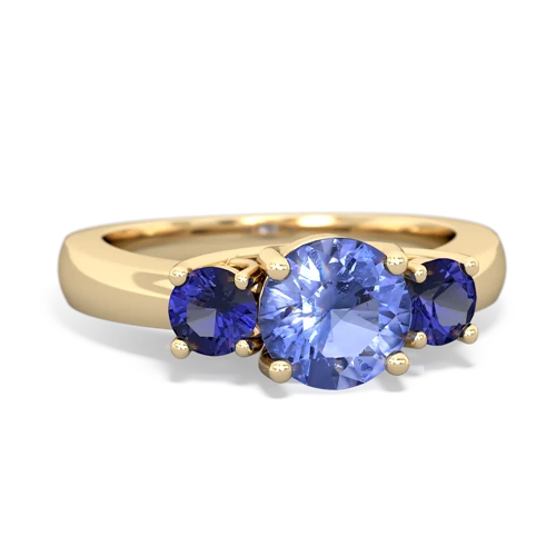 tanzanite-lab sapphire timeless ring