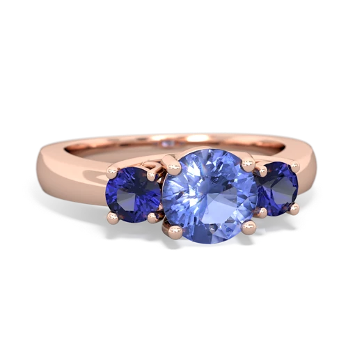 tanzanite-lab sapphire timeless ring