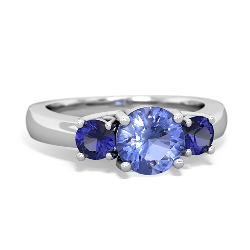 tanzanite-lab sapphire timeless ring