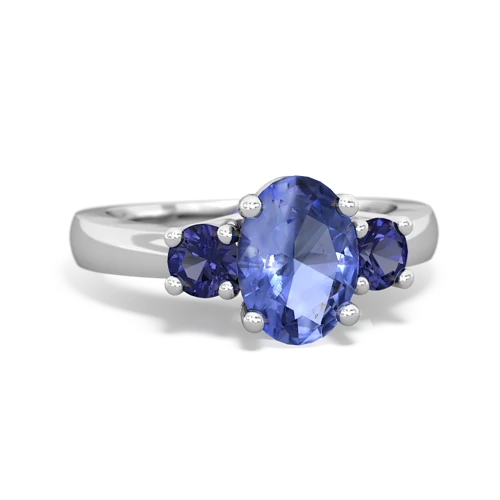 tanzanite-lab sapphire timeless ring