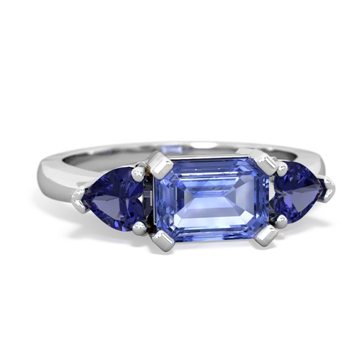 tanzanite-lab sapphire timeless ring