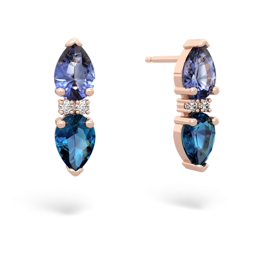 tanzanite-london topaz bowtie earrings