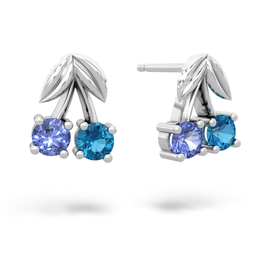 tanzanite-london topaz cherries earrings