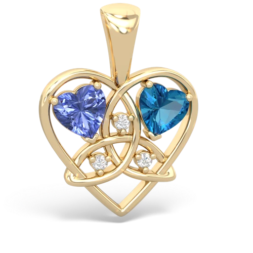 tanzanite-london topaz celtic heart pendant