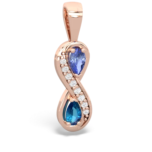 tanzanite-london topaz keepsake infinity pendant