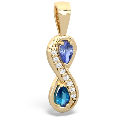 tanzanite-london topaz keepsake infinity pendant