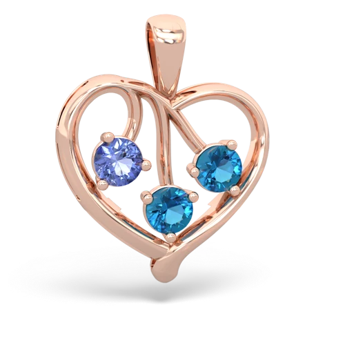 tanzanite-london topaz love heart pendant