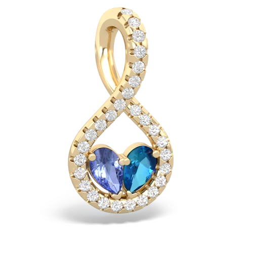 tanzanite-london topaz pave twist pendant