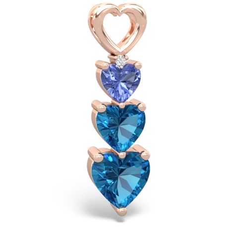tanzanite-london topaz three stone pendant