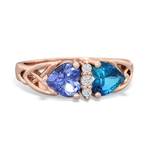 tanzanite-london topaz celtic ring